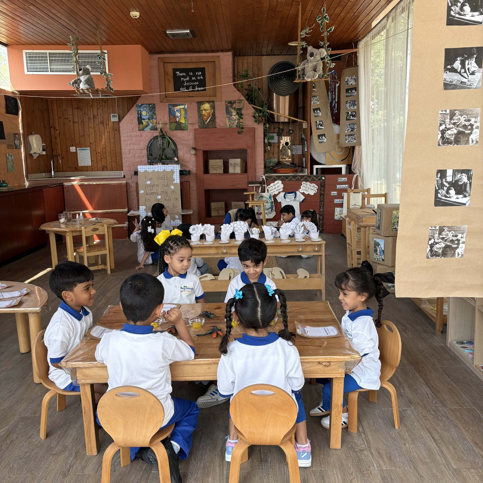 Atelier and shared creative activity | Beginnings Forest Montessori Dubai Atelier and shared creative activity at Beginnings Forest Montessori in Muhaisnah, Dubai.